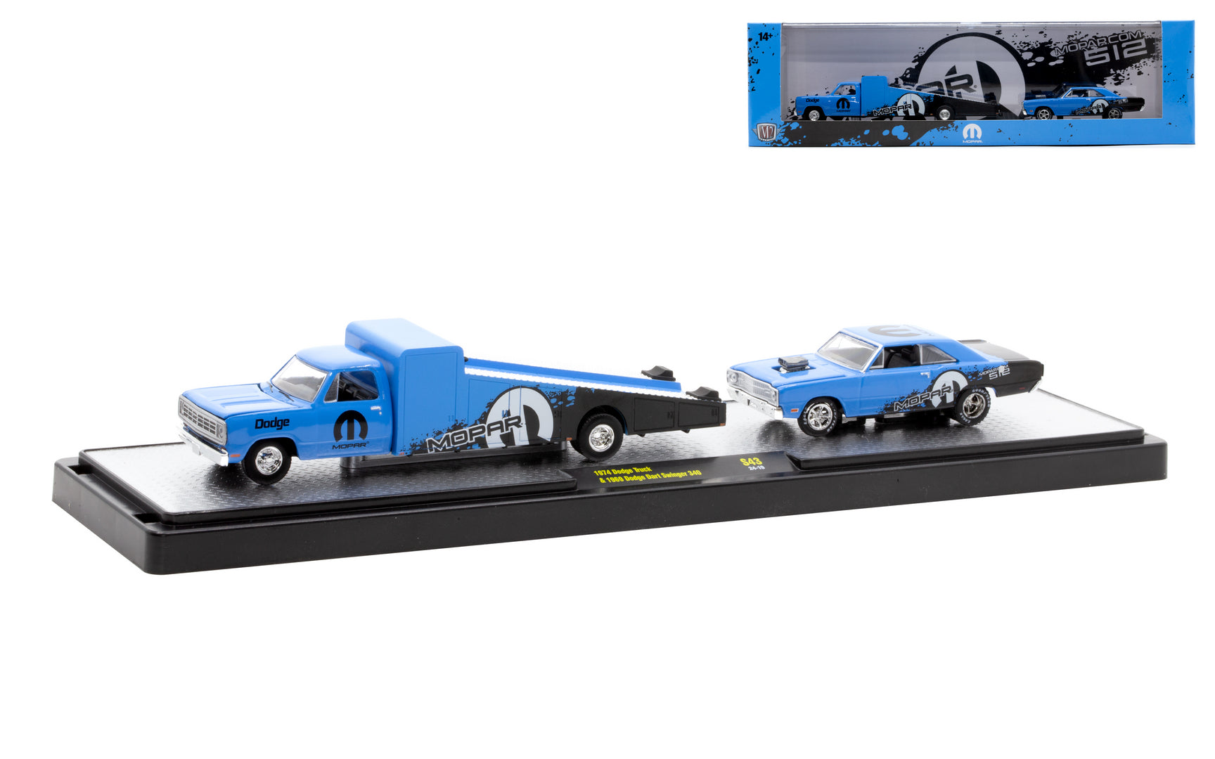Auto-Haulers Release S43- Mopar-1974 Dodge Truck & 1969 Dodge Dart Swinger 340