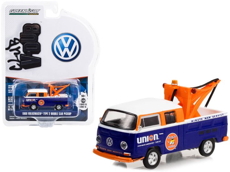 Union 76 Minute Man Service – 1969 Volkswagen Double Cab Pickup avec crochet de remorquage amovible — GL36060-B