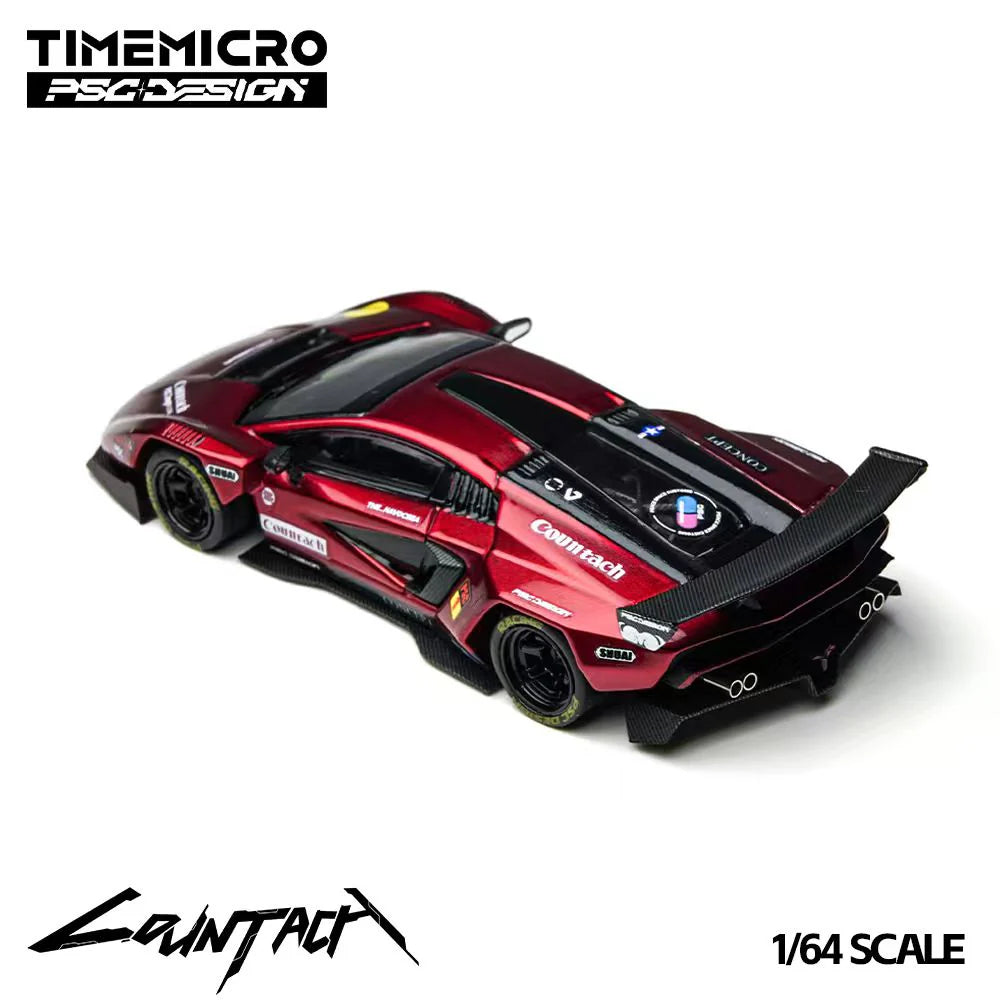 TimeMicro & PSC DESIGN 1:64- Lamborghini Countach “V” Scarlet TM647705