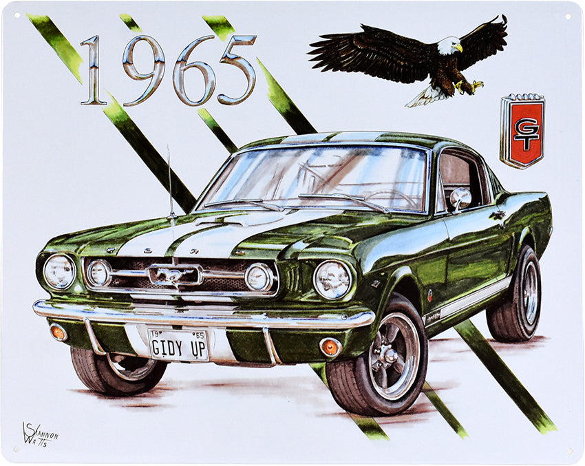 12"x15"-1965 MUSTANG FORD GT