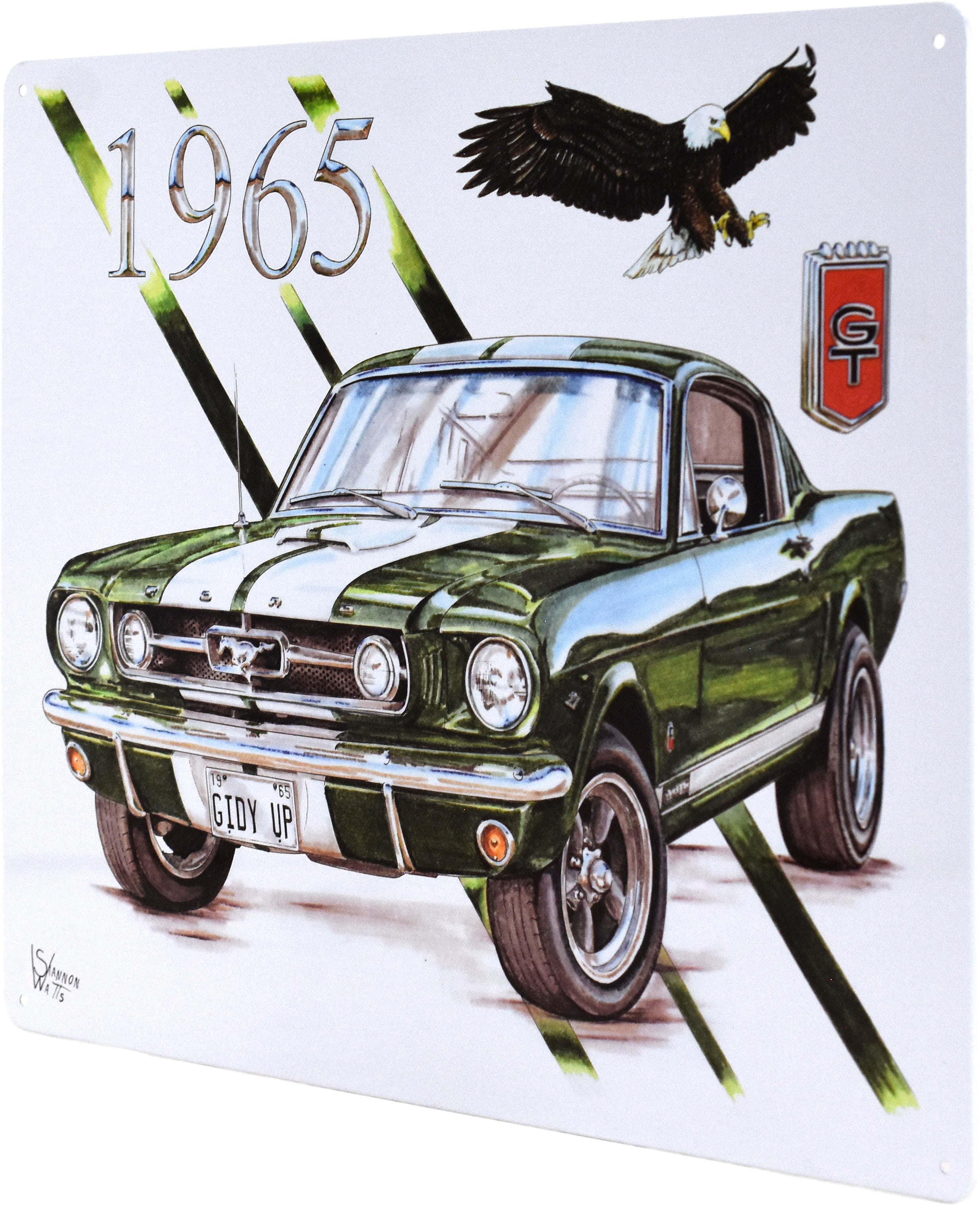 12"x15"-1965 MUSTANG FORD GT
