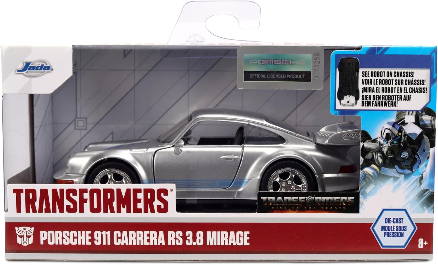 Jada 1:32 Transformers Porsche 911 Carrera RS 3.8 Mirage – Hollywood Rides – JD36210