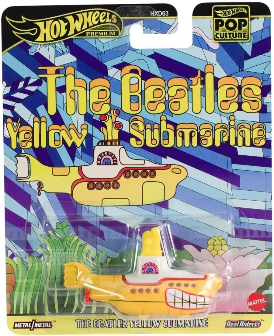 THE BEATLES YELLOW SUBMARINE, (JBL74), Hot Wheels Premium Pop Culture 2024