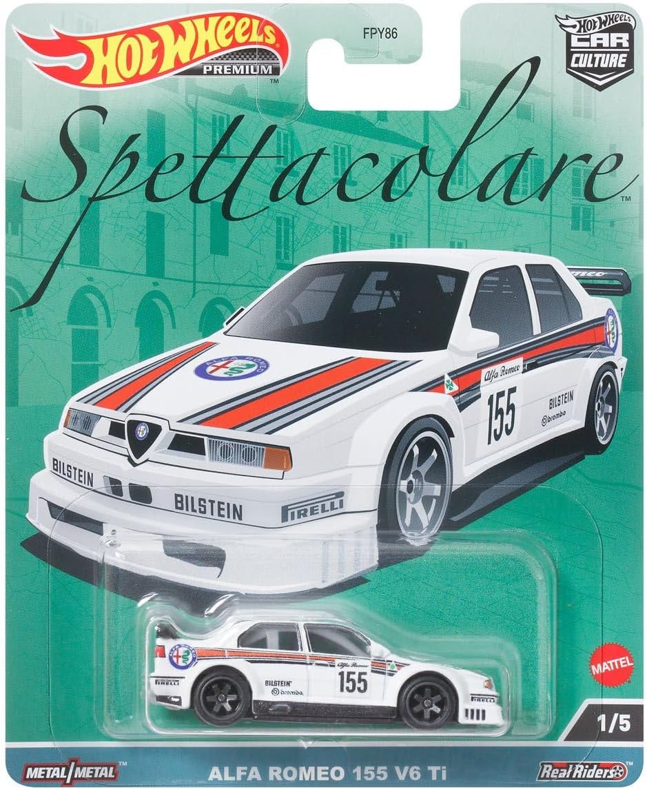 HOT WHEELS PREMIUM CAR CULTURE, SPETTACOLARE 2023, Alfa Romeo 155 V6 TI, 1/5 (HKC48)