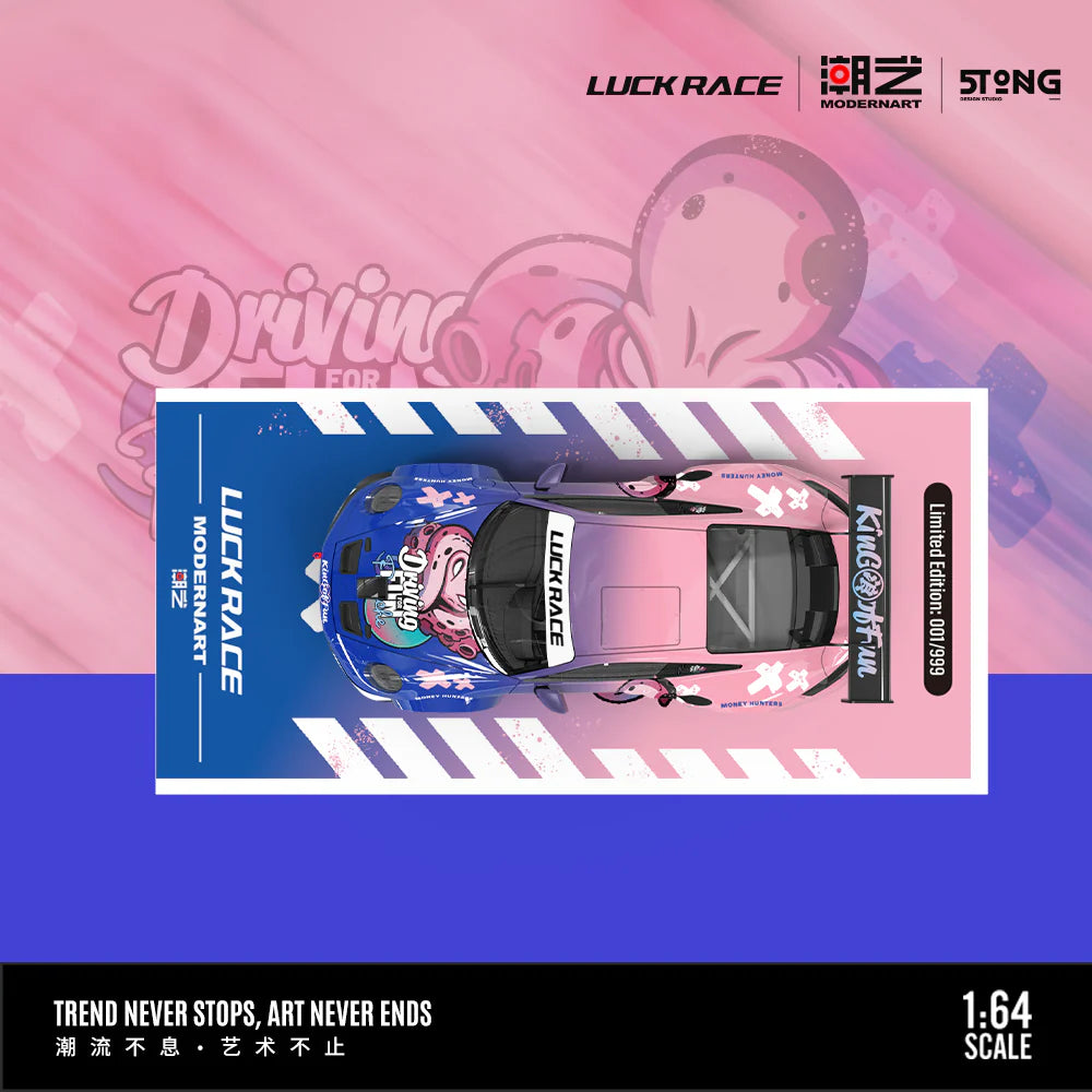 ModernArt 1:64-Porsche 911 GT3-LUCK RACE MD647308