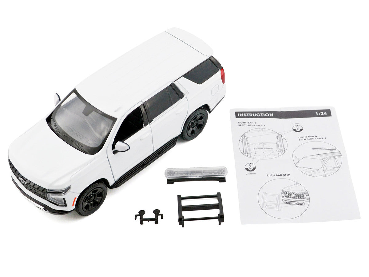 Motormax 1:24-2025 Chevrolet Tahoe Police Pursuit Vehicle White (Custom Builder&