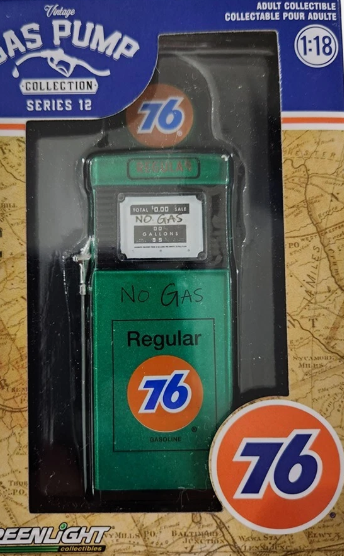CHASE GREEN MACHINE-Wayne 505 Gas Pump Union 76 Regular Gasoline "No Gas