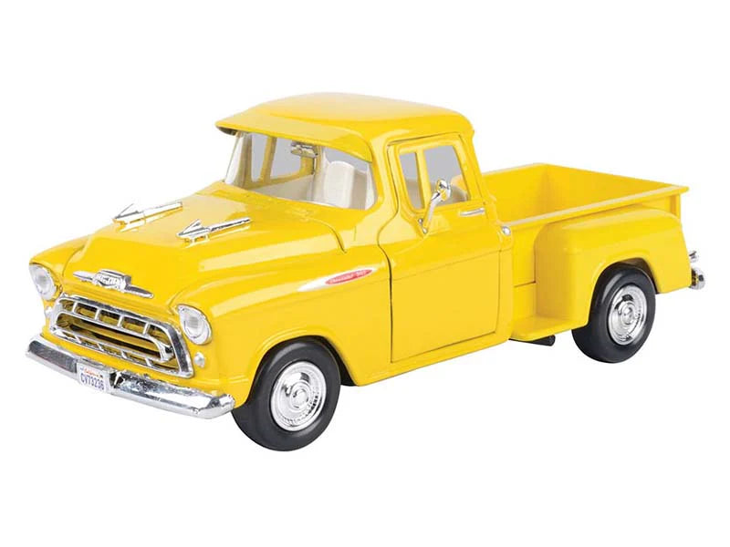 Chevrolet 3100 Stepside 1957 Jaune – Motormax 1:24 Timeless Legends – 79381YL