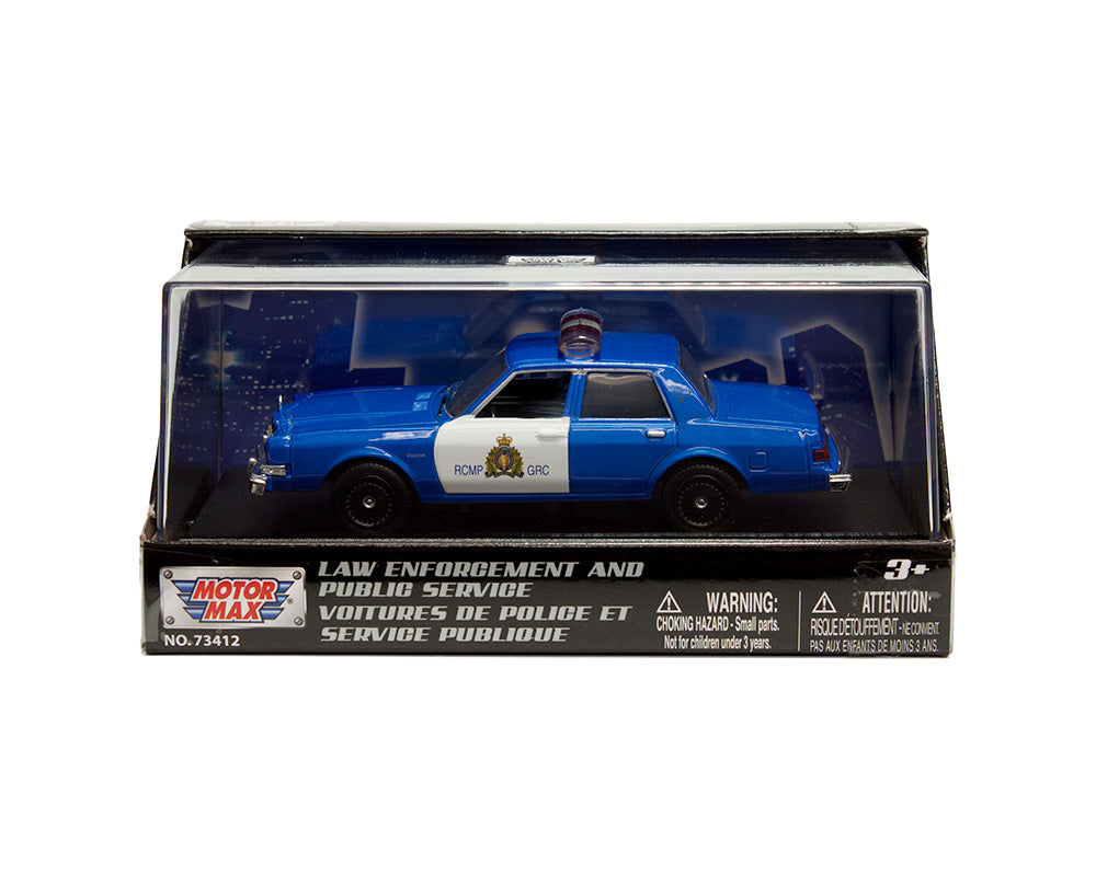 Dodge Diplomat 1983 GRC Bleu avec Boitier - Motormax 1:43 - 79472