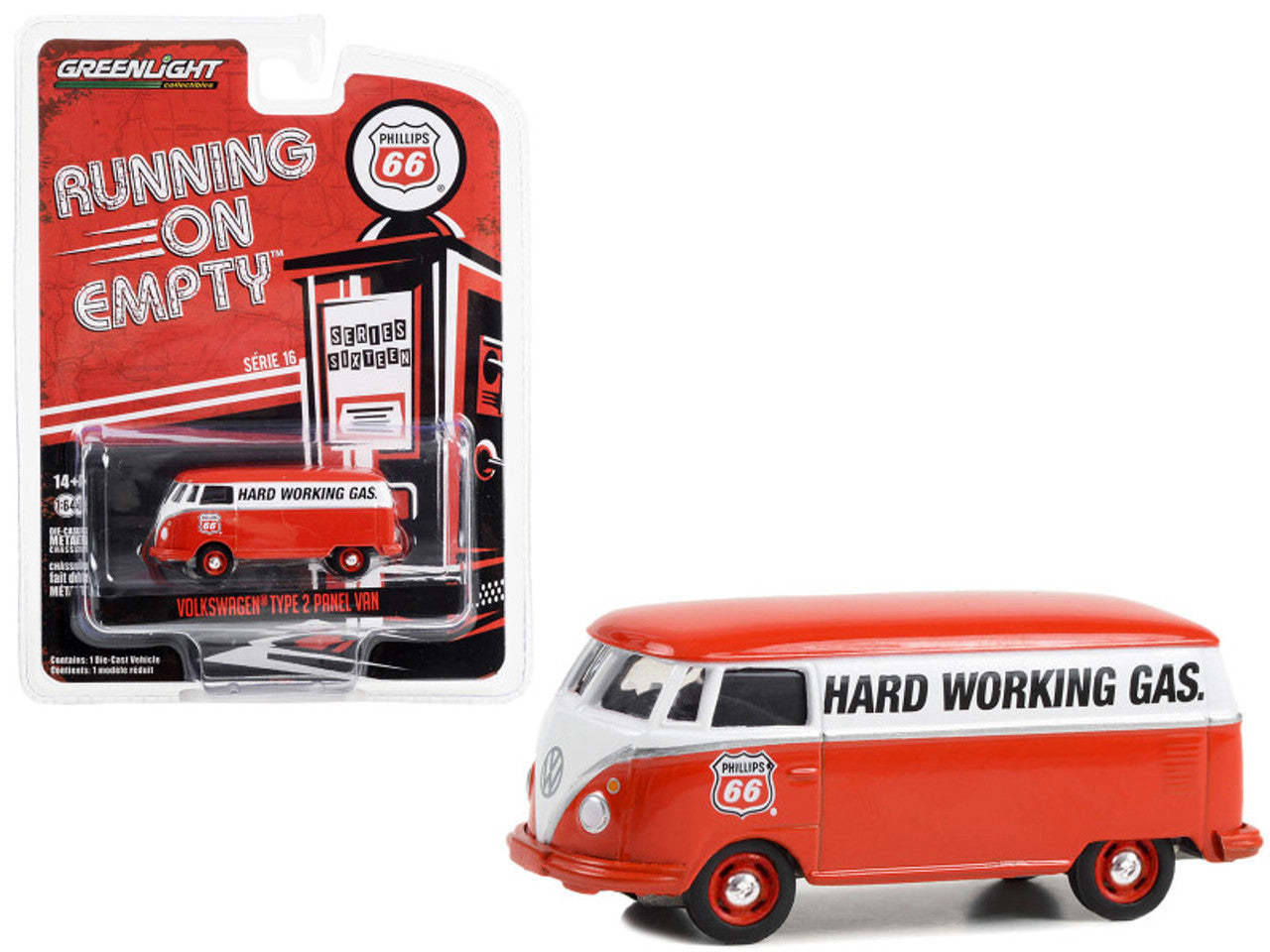Volkswagen Type 2 Panel Van Red and White "Phillips 66 Service"