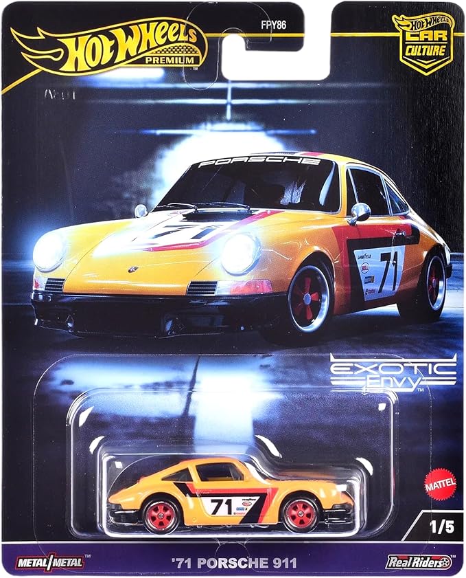 Hot Wheels Premium Car Culture, Exotic Envy 2025, 71 Porsche 911 Yellow, 1/5 (HKC80)