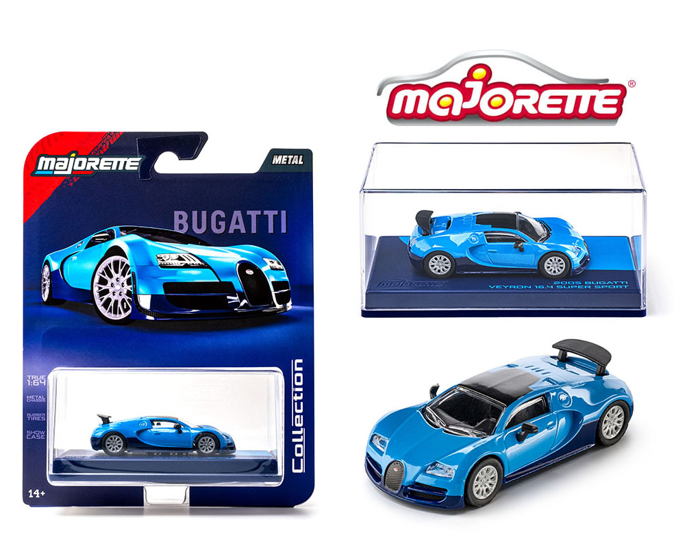 Majorette 1:64 Collector Series Wave 4 2026 – Bugatti Veyron 2005 Bleue – 8505001024