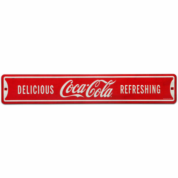 Coca-Cola Delicious & Refreshing Metal Street Sign