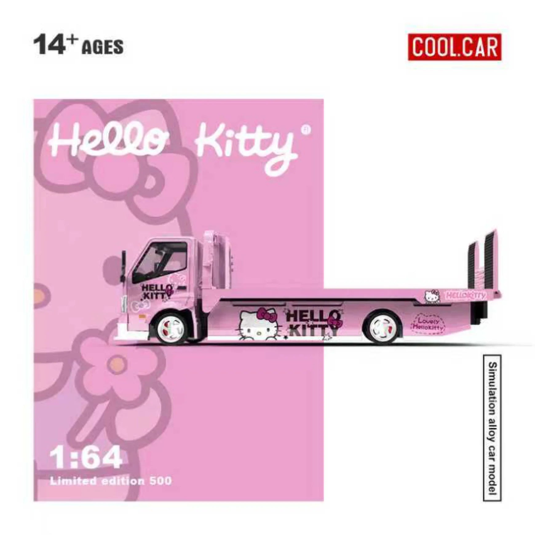 CoolCar 1/64 - Hino H300 Flatbed Trailer - Hello Kitty Livery CC647221