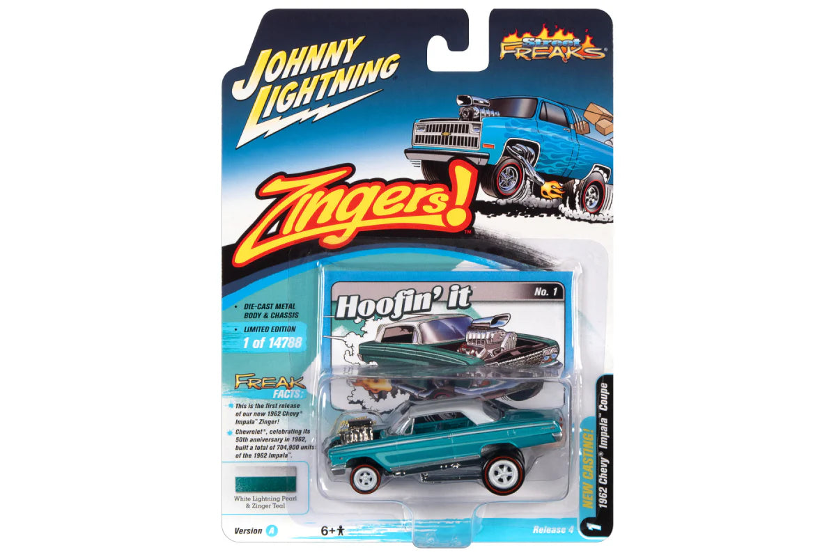 1962 Chevrolet Impala Coupe Metallic Teal et Pearl White - Zinger - JLSF022-4A-1