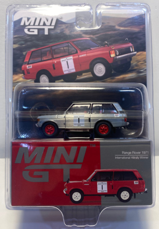 CHASE CAR Mini GT 1971 Land Rover Range Rover – International Hillrally Winner