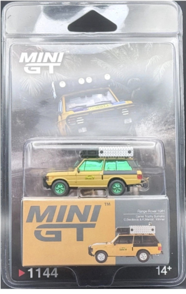 CHASE CAR MINI GT 1:64 Range Rover 1981 Camel Trophy Sumatra C. Swoboda & K. Mentel Winner - MGT01144-BLC-CHASE