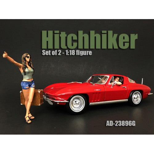 Hitchhiker Set of 2 Figures - American Diorama 1:18 - AD-23896G