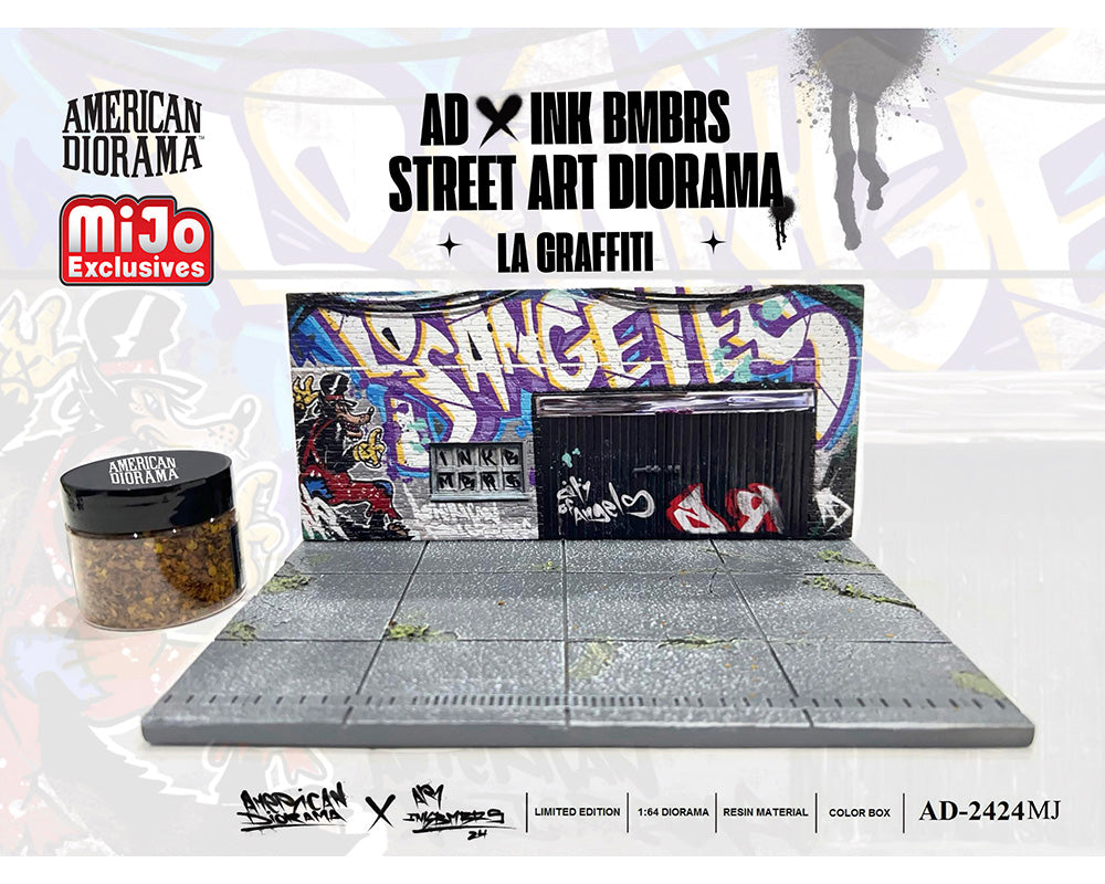 American Diorama 1/64, LA Street Art Diorama Graffiti AD-2424MJ