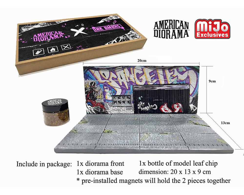 American Diorama 1/64, LA Street Art Diorama Graffiti AD-2424MJ