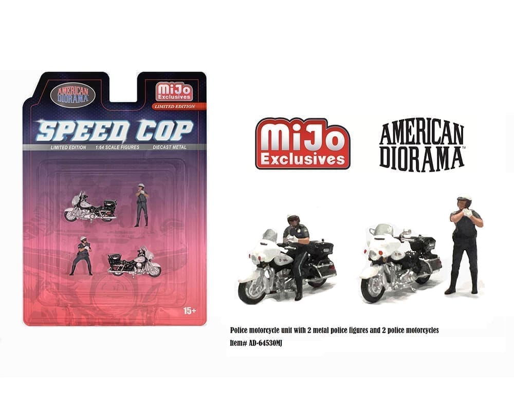 1:64 Figurines Speed Cop Police Motorcycles