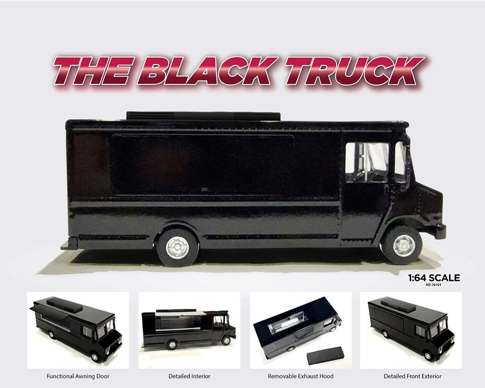 American Diorama 1:64 Food Truck – Black – Limited Edition MiJo Exclusives AD-70201MJ