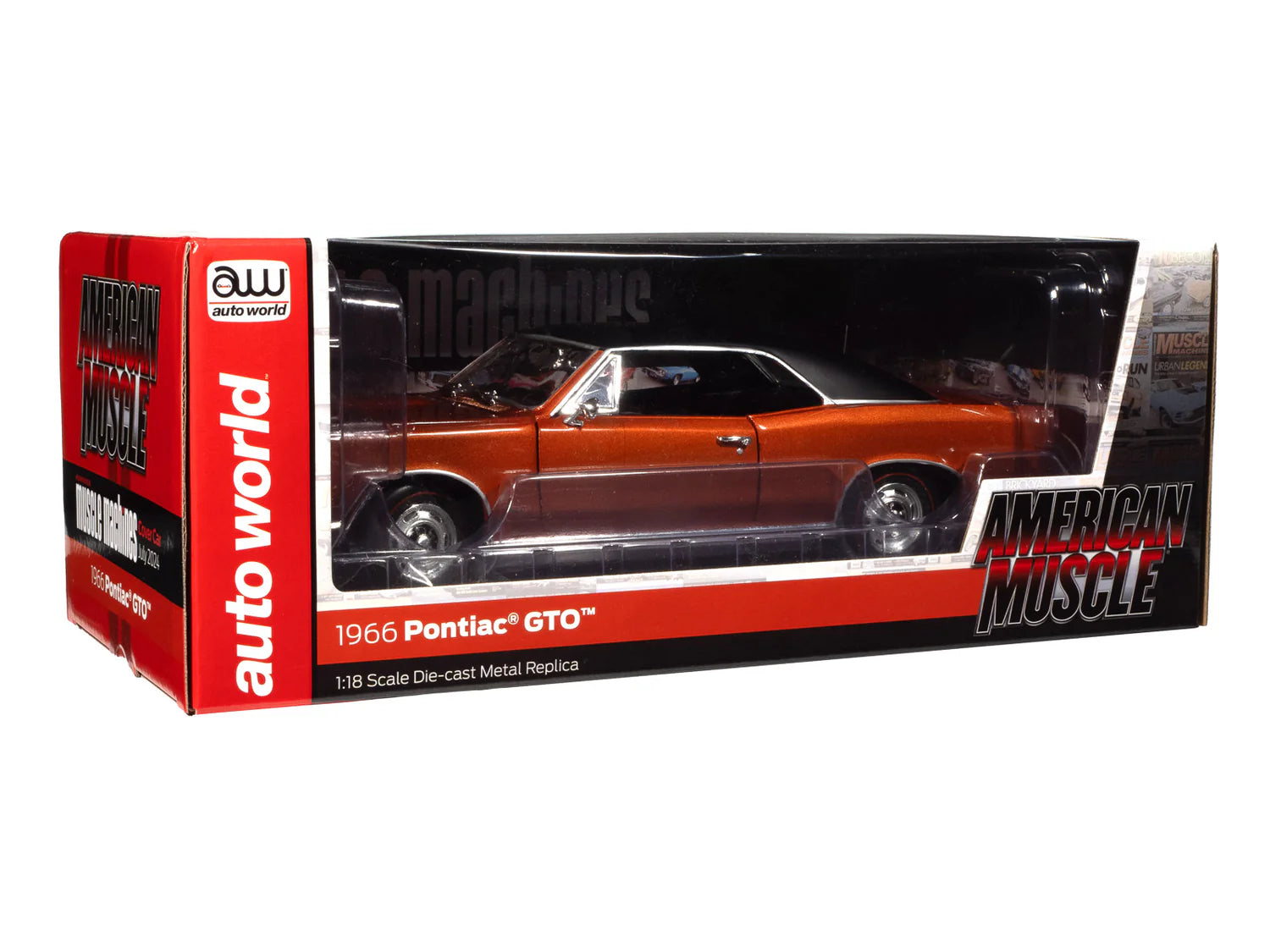 1966 Pontiac GTO Copper Blaze Metallic with Black Vinyl Top "Hemmings Muscle Machines