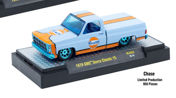 CHASE CARS-1979 GMC Sierra Classic 15 Custom Pickup "Gulf Oil" (M2 Machines)