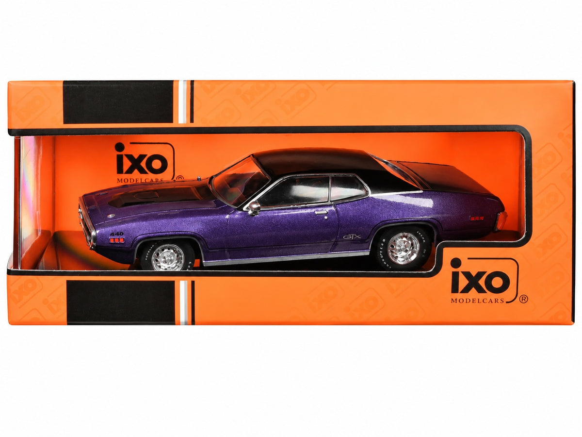 IXO Models 1:43 1971 Plymouth GTX Runner – Metallic Purple – CLC622N