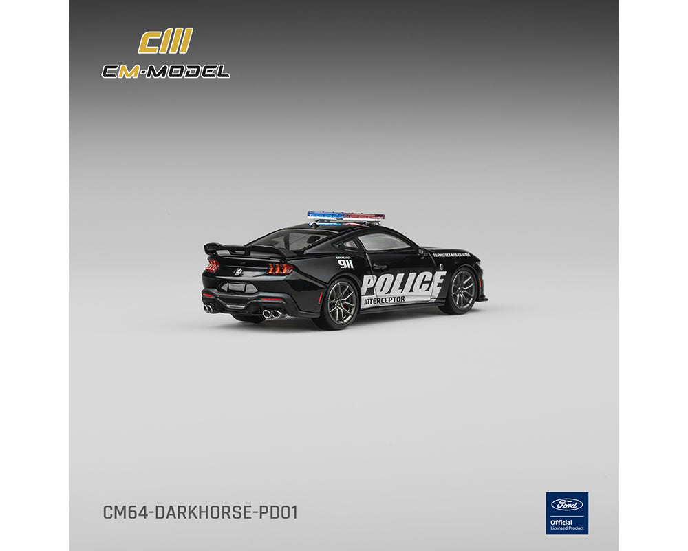 CM Model 1/64- Ford Mustang Dark Horse Police Car CM64-DARKHORSE-PD01