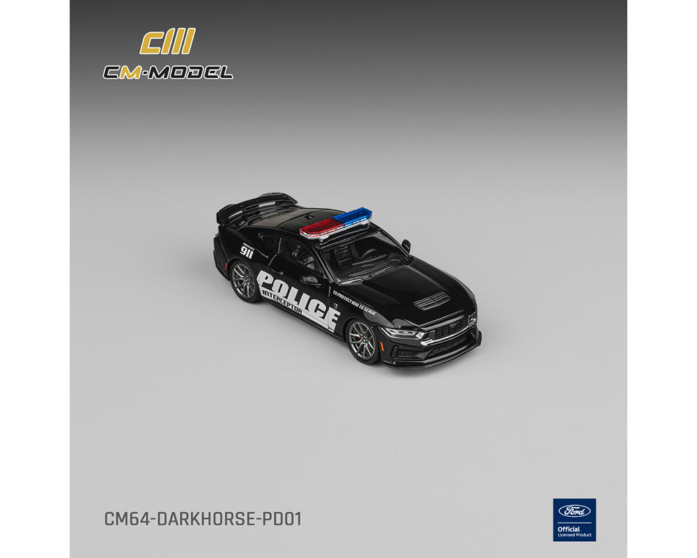 CM Model 1/64- Ford Mustang Dark Horse Police Car CM64-DARKHORSE-PD01