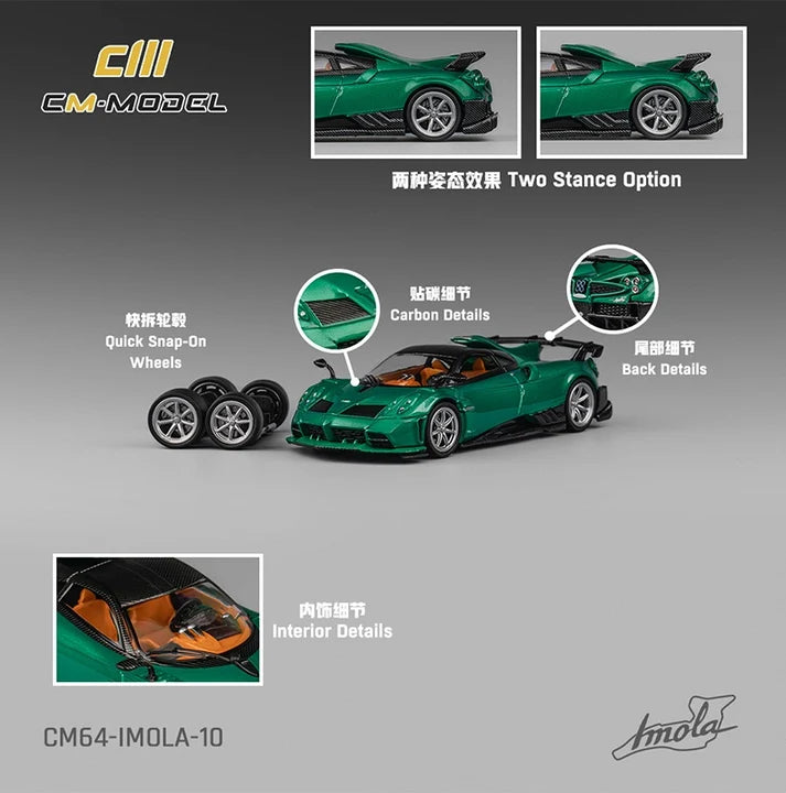 CM Model Pagani Imola – Metallic Emerald Green 1:64 CM64-IMOLA-10