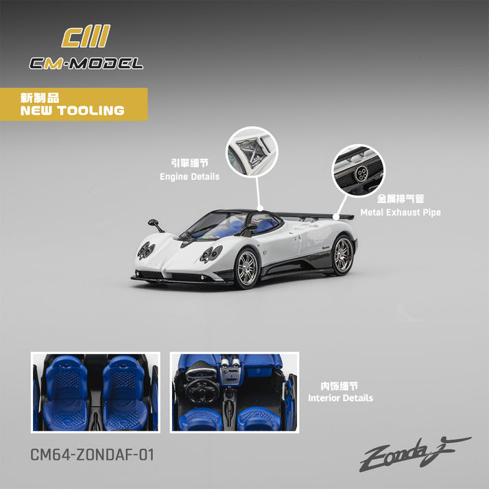 CM Model Pagani Zonda F – Blanc nacré 1:64 CM64-ZondaF-01