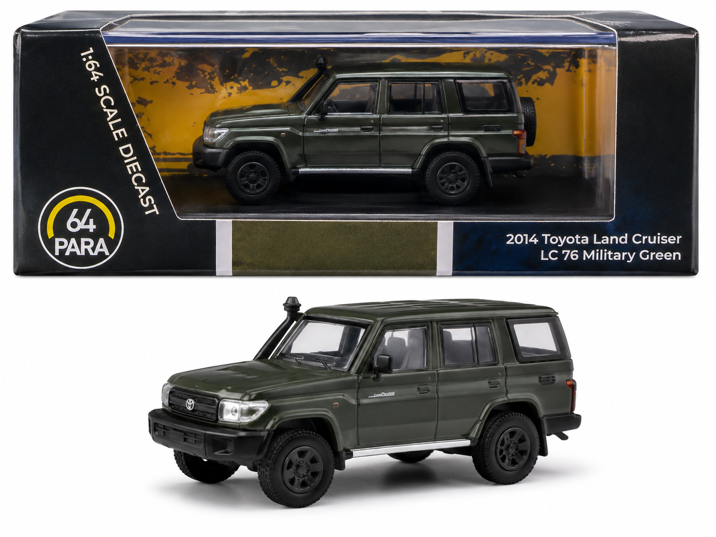 PARA64 1/64 2014 Toyota Landcruiser LC76 Military Green LHD PA-56313