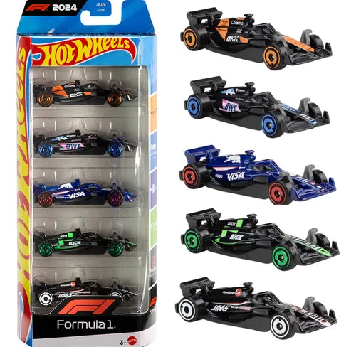 Basic F1 Racing 5 Pack Cars Set - Hot Wheels 1:64 - JGF58
