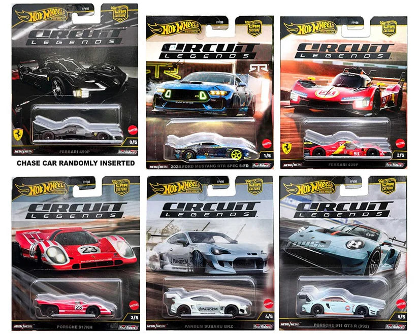 (PRE-ORDER 2025) ****LIMIT 1 CASE PER CUSTOMER/ADDRESS**** 2025 Hot Wheels Premium Car Culture Circuit Legends-***VOIR NOTE***SEE NOTE****Factory Sealed Case***BOÎTE SCELLÉ