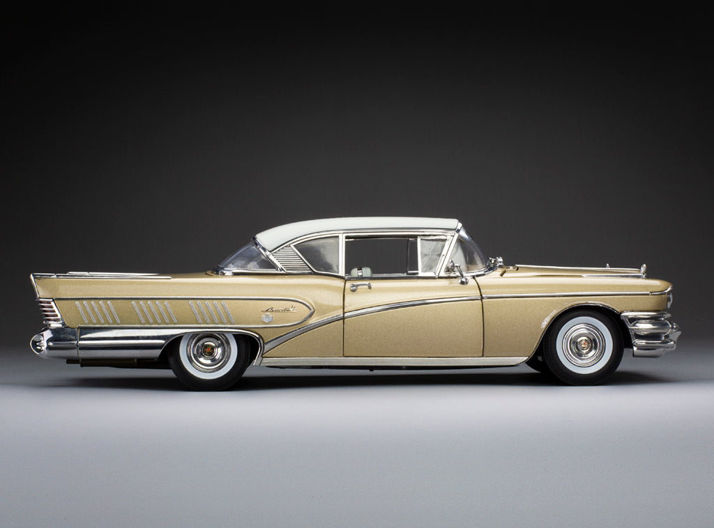 1958 Buick Limited Riviera Coupe – Glacier White / Gold Mist