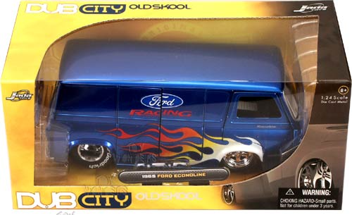 1965 Ford Econoline Van, Blue with Flames, (Échelle-Scale 1:24)