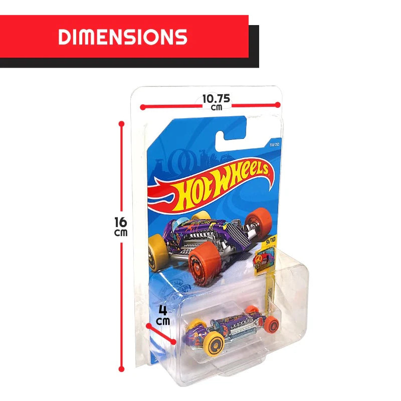 (1 BLISTER) Étui de protection EVORETRO Hot Wheels pour Mainline et Matchbox