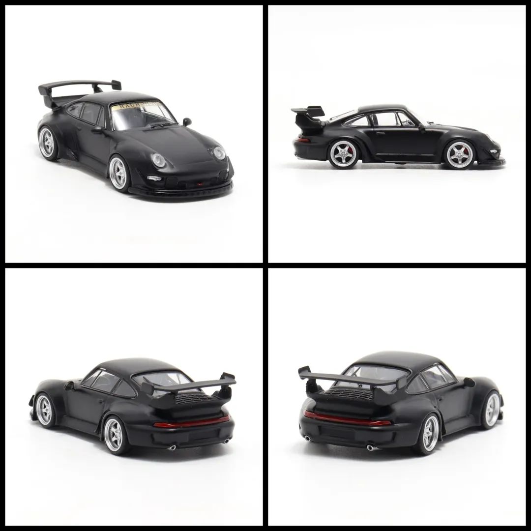 DECODE- Porsche RWB 964 (matte black-silver rims) DE64002