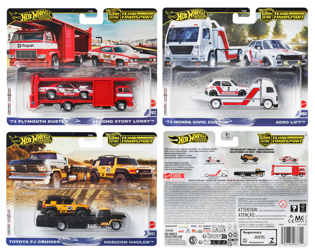 Hot Wheels 1:64 Team Transport 2025 G Case Assortment SET OF 3 (FLF56-957G)