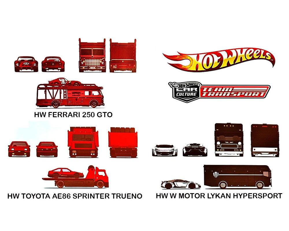2025 Limit 1 per customer- 1 par client ) Hot Wheels - Team Transport 2025 Release H - (Boite scellé de sealed box of 4) FLF56-957H-SEALED