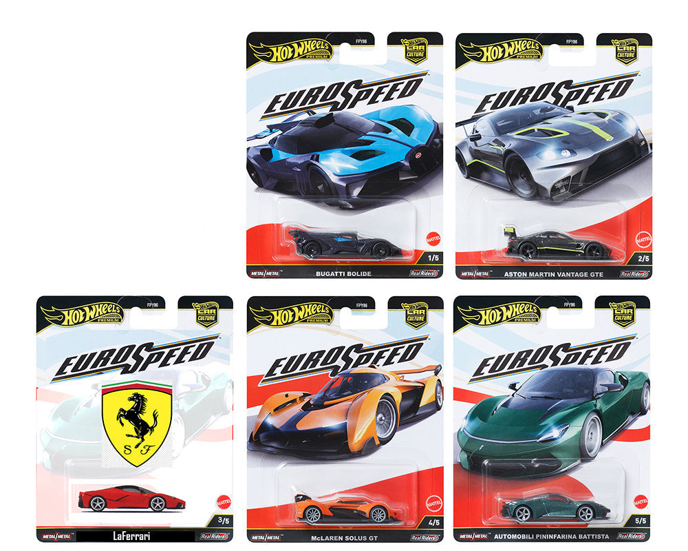(PRE-ORDER 2025) ****LIMITE 1 SET PER CLIENT/PER ADRESSE**** Hot Wheels 1:64 Car Culture 2025 – HW Euro Speed Set (5 pcs) (FPY86-961L)