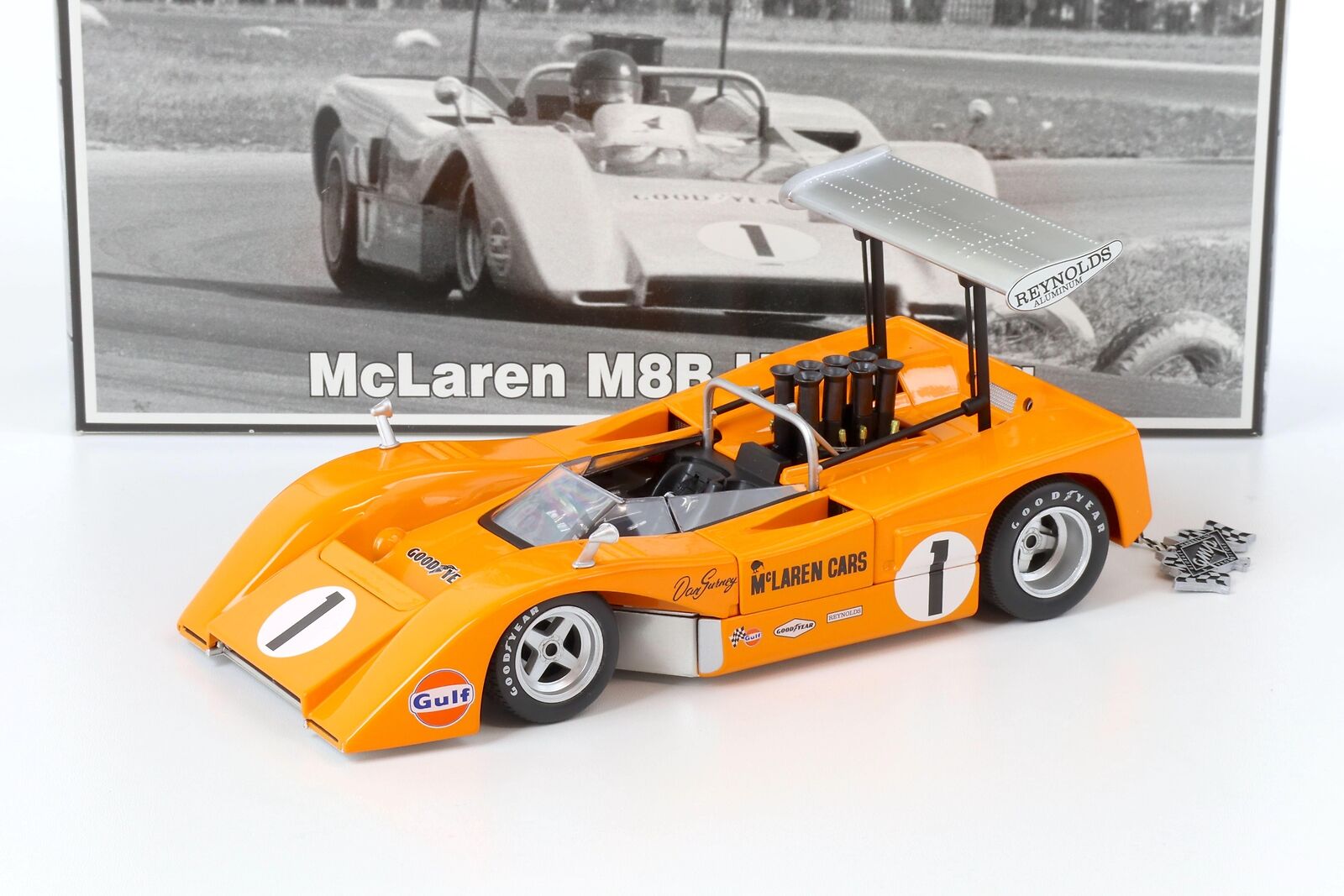McLaren M8B High Wing CanAm Dan Gurney Orange