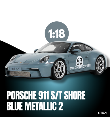 (PRE-ORDER, 2025) 2024 PORSCHE 911 S/T SHORE BLUE METALLIC
