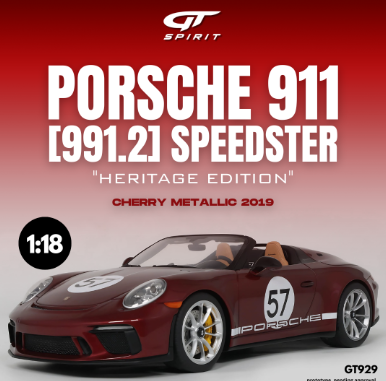 GT Spirit - 2019 PORSCHE - 911 991-2 SPEEDSTER N 57 SPIDER HERITAGE EDITION - GT929