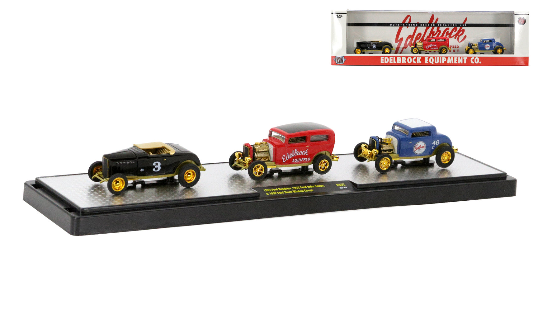 Chase Cars-1932 Ford Roadster, 1932 Ford Tudor Sedan & 1932 Ford Three Window Coupe