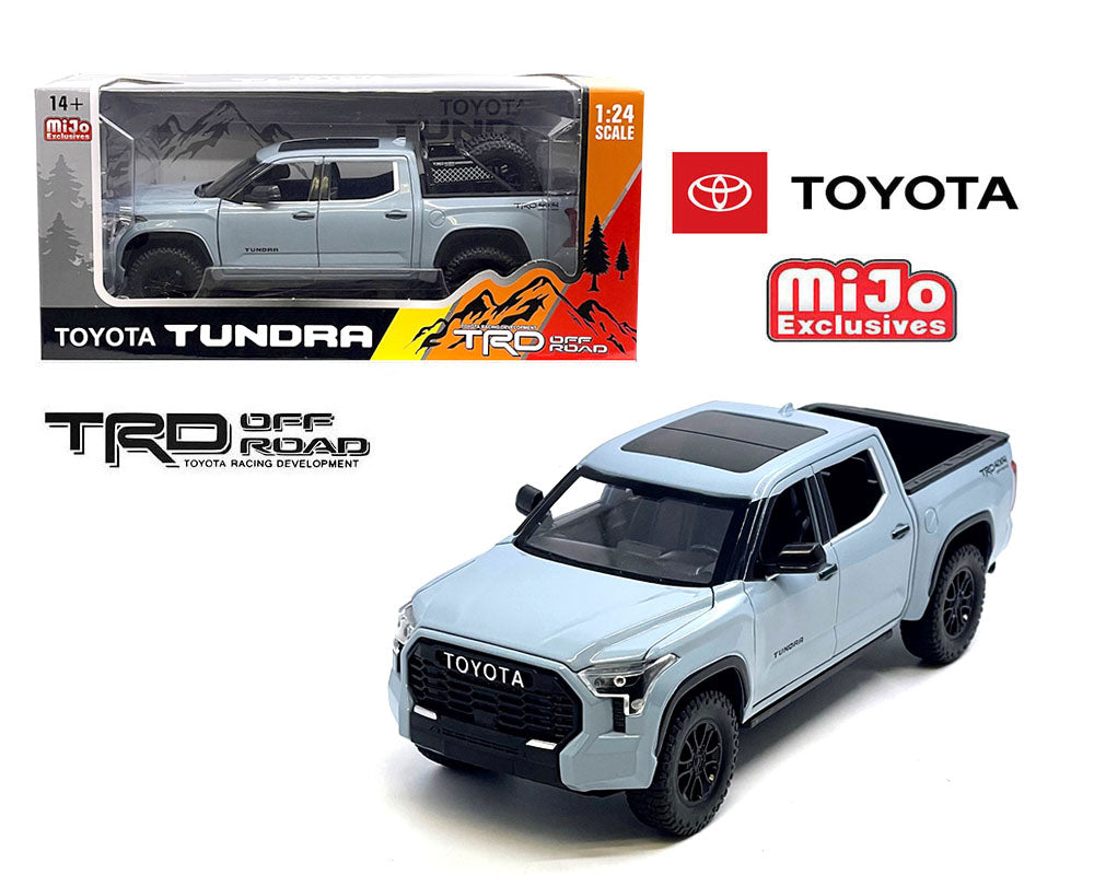 MiJo Exclusives 1:24 2023 Toyota Tundra TRD Off-Road 4×4 – Lunar Rock H08555R-LR