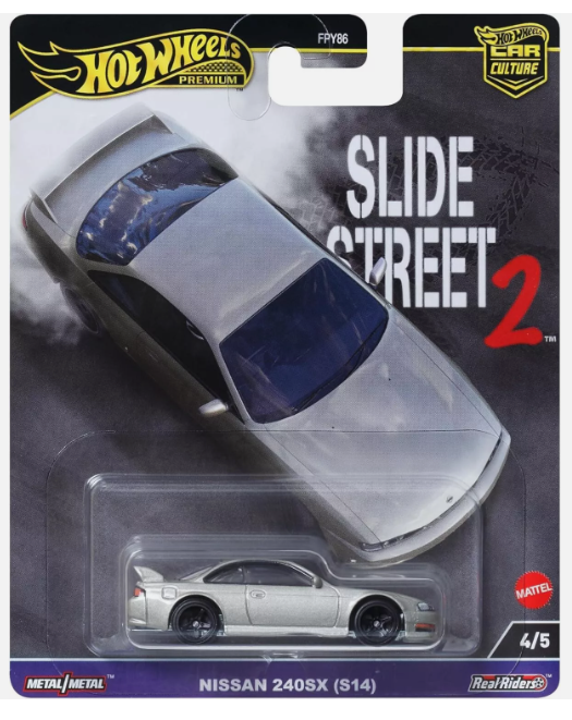 Hot Wheels Premium Car Culture, Slide Street 2, 2024. NISSAN 240SX (S14) , 4/5
