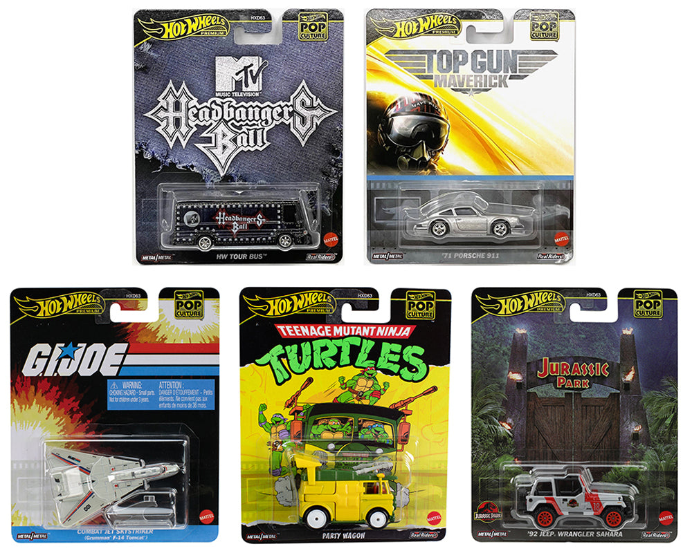 2025 Hot Wheels Premium Pop Culture K Case ( SET OF 5) HXD63-956K